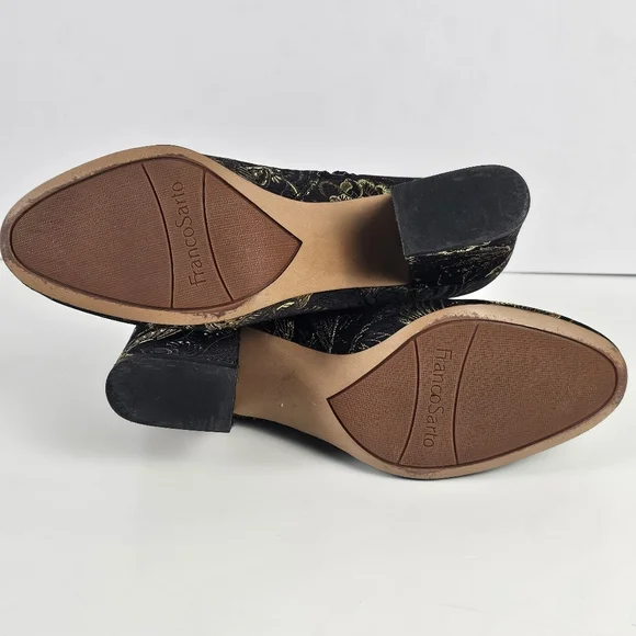 Franco Sarto Metallic / Jacquard Fabric Ankle Bootie — Women’s US 7 M - Tapestry - Picture 7 of 10